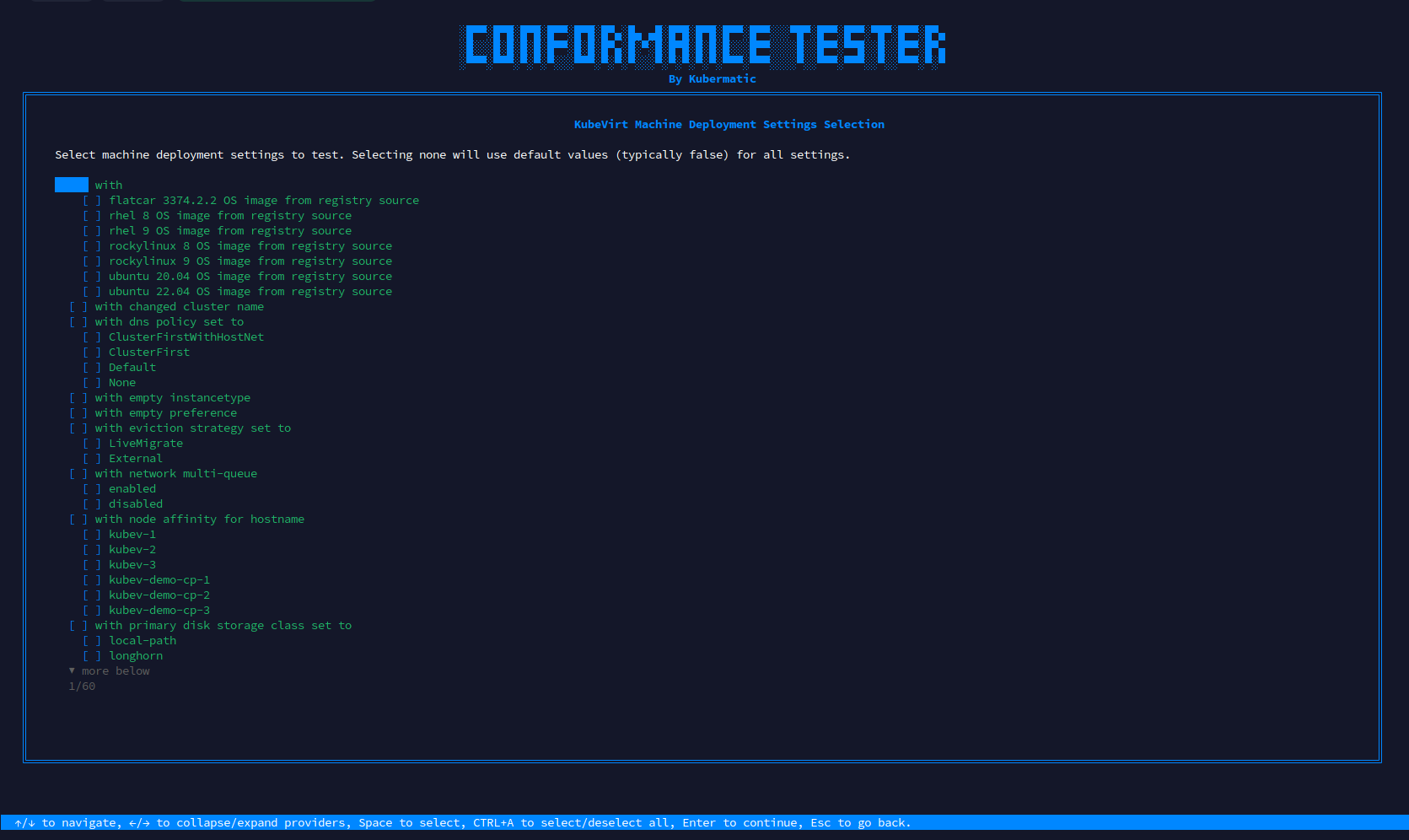 Machine Deployment Settings